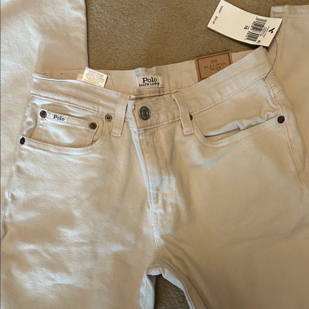 Polo by Ralph Lauren Men's cream color Slim Straight Jeans